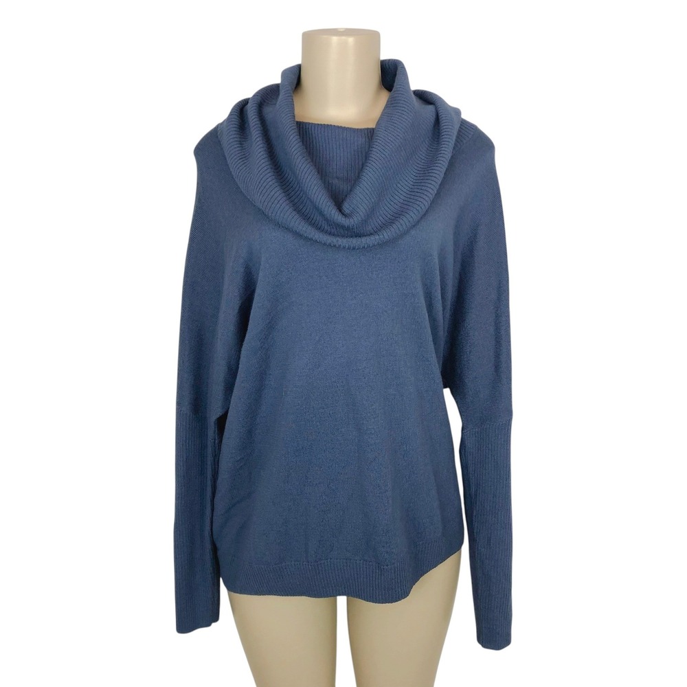 Cynthia Rowley 100% Extra Fine Merino Wool Cowl Neck Oversized Sweater Size S/M